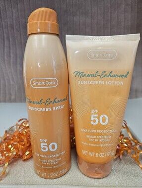 Smart Care Mineral Enhanced Sunscreen Spray/Lotion Set 2-PC